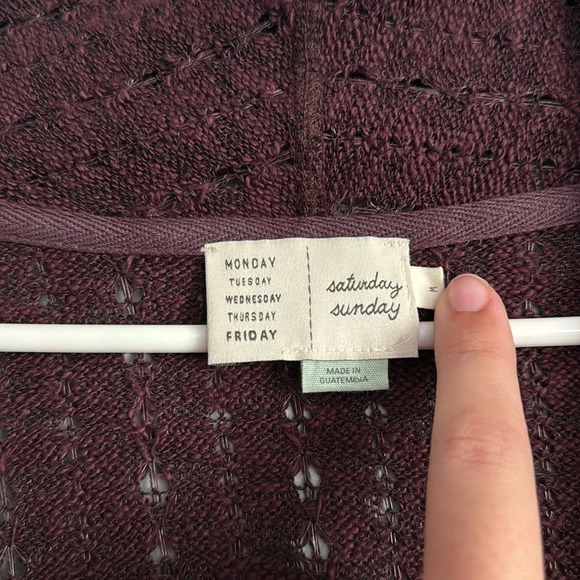 Anthropologie Saturday Sunday purple cardigan sweater long sleeve Size M - Picture 3 of 7
